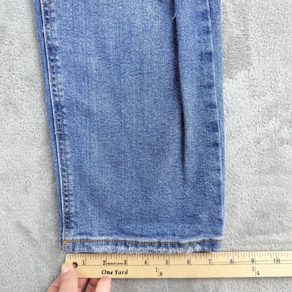 Wild Fable Jeans 8 Blue Denim Stretch High Rise Straight Distressed Stretch - Picture 5 of 16